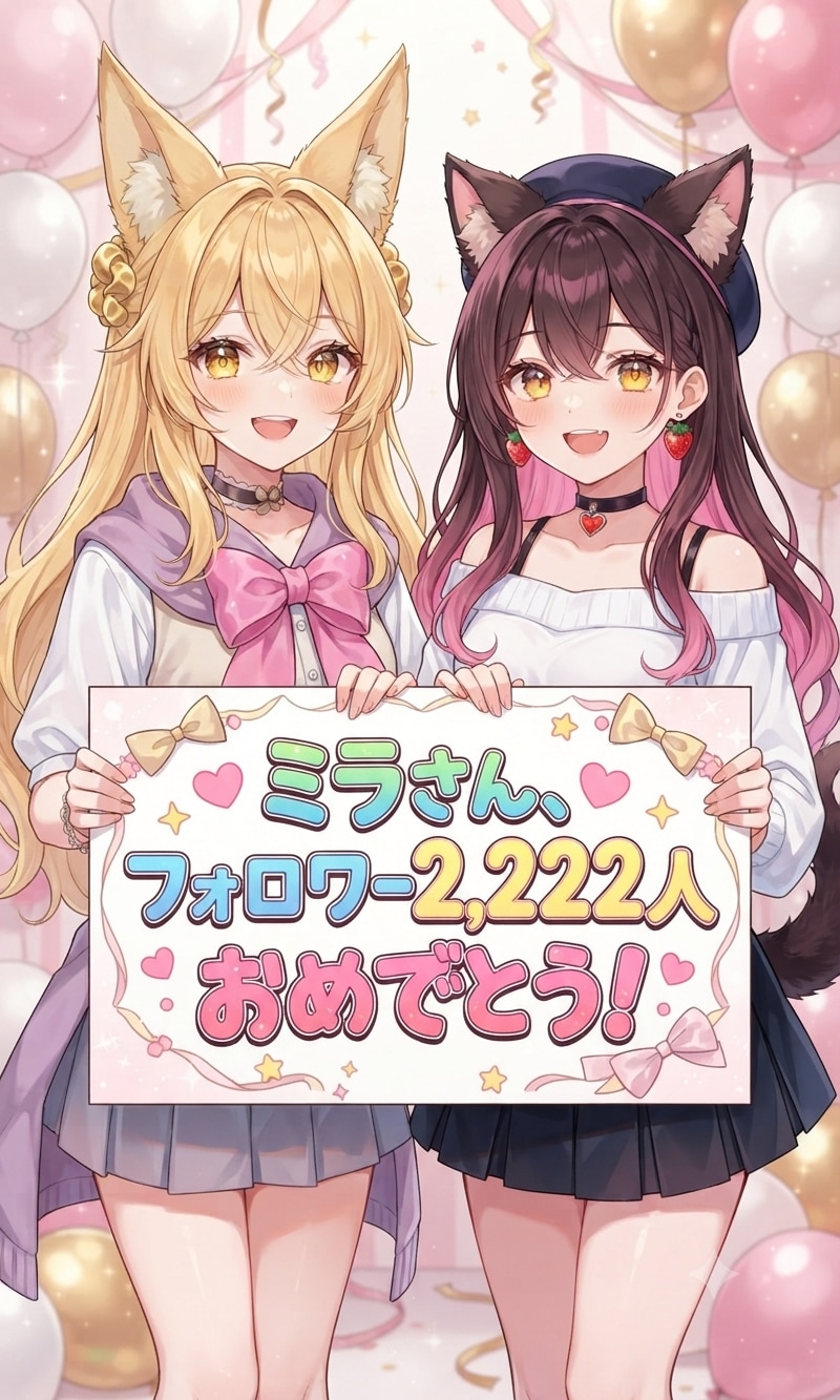 ミラさんおめでとう(ﾐⓛᆽⓛﾐ)✧ にゃー
