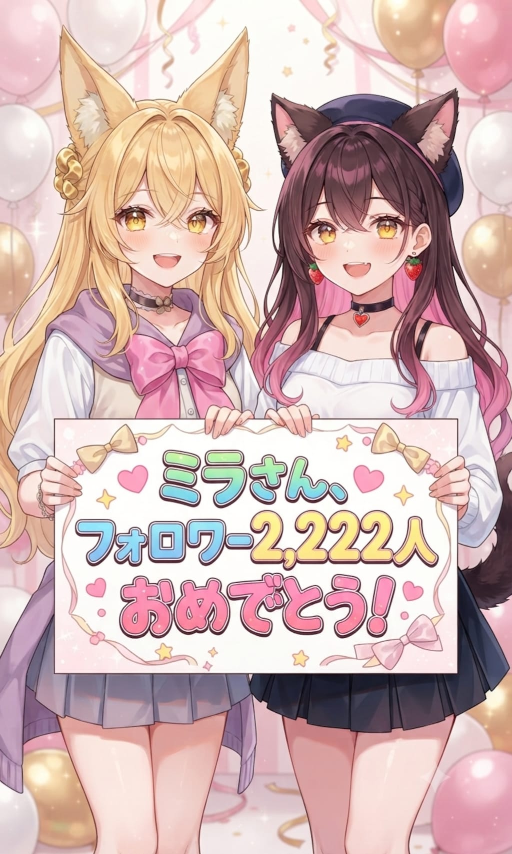 ミラさんおめでとう(ﾐⓛᆽⓛﾐ)✧ にゃー