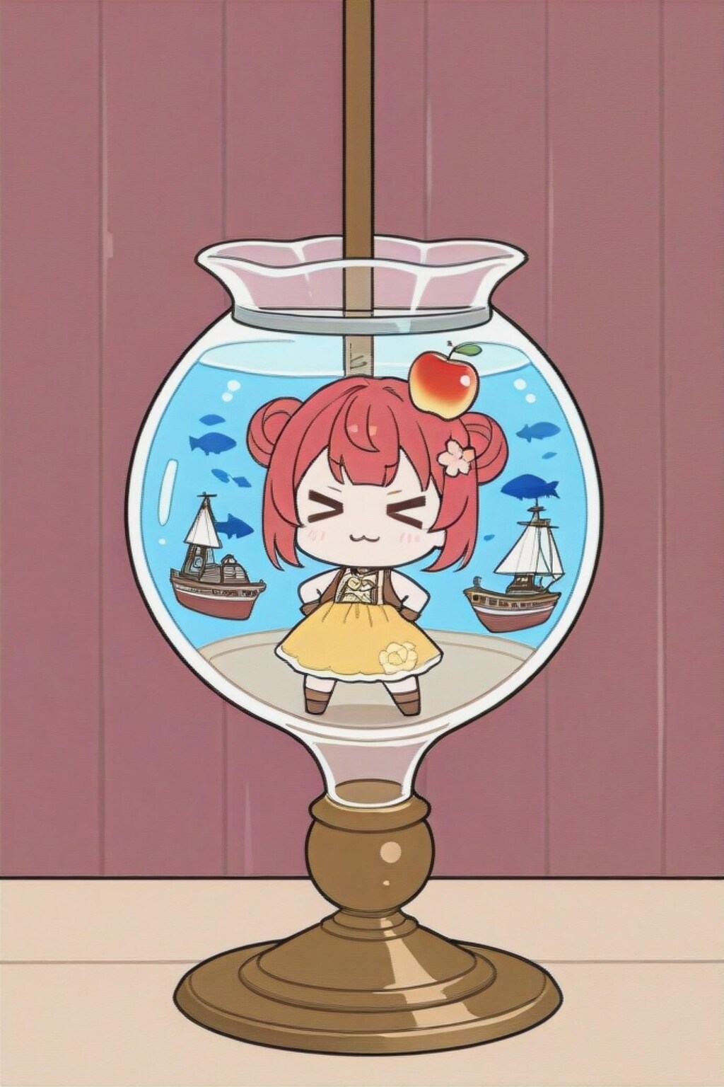 赤髪ちゃんと金魚鉢