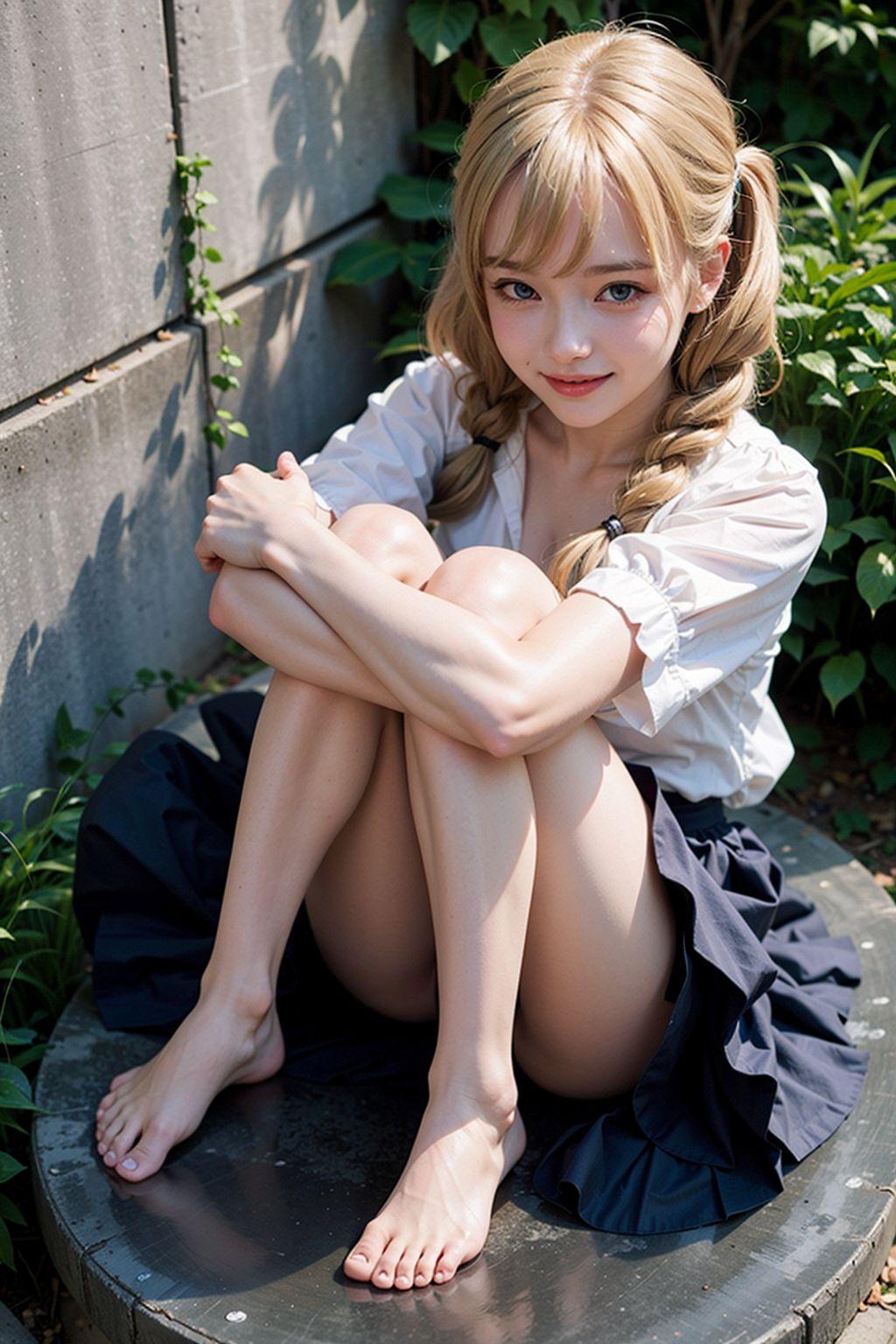 AIイラスト白ギャル貧乳ロリ顔　エロ画像　18歳女子校生海外コスプレイヤー　「お父さんと、一緒にチンポの上に座って話す時間が、私にとって大切なひとときだよ！」