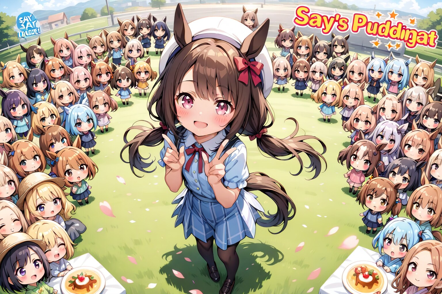 さすがプリン(((Let's eat pudding))),と、入れてあります。 | の人気AIイラスト・グラビア
