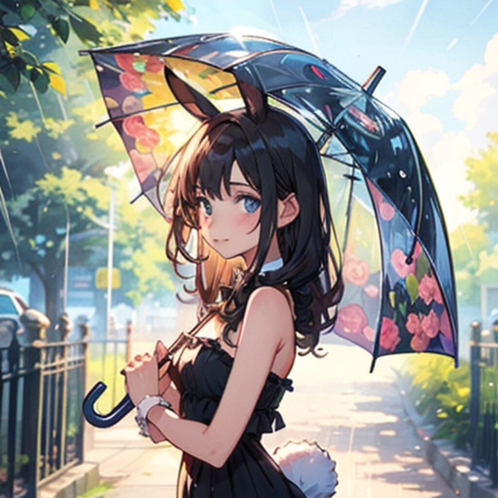 獣耳とビニール傘250619