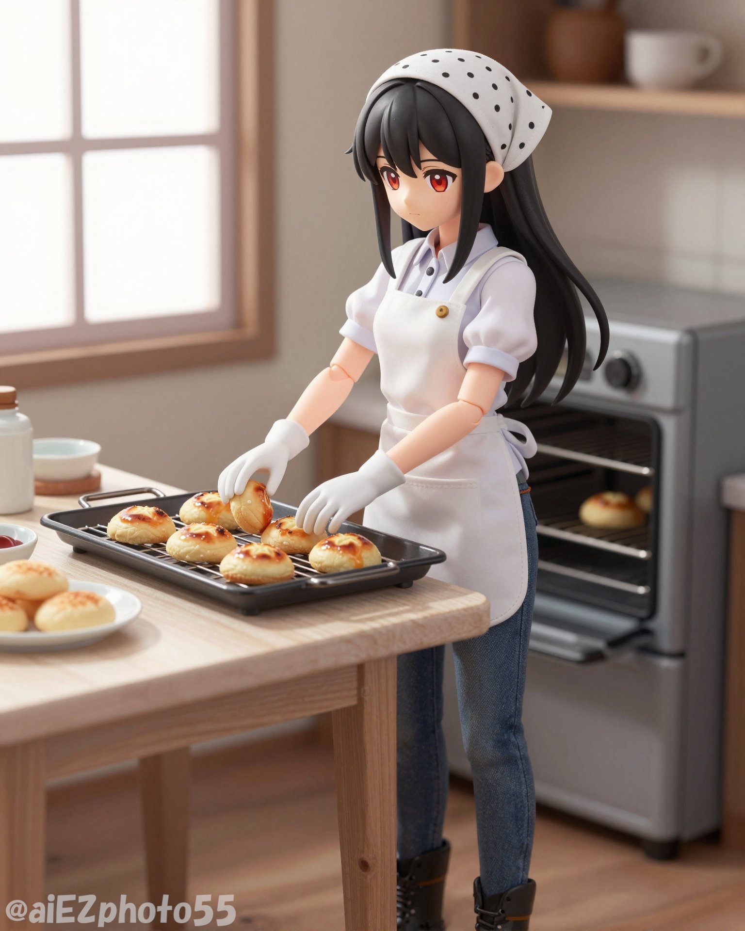 パンを焼くししょちゃん