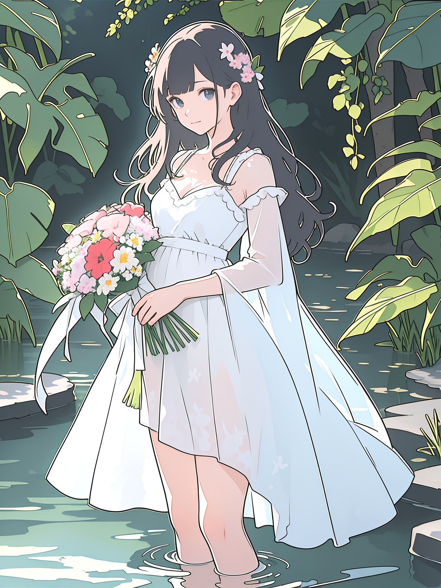 long hair | の人気AIイラスト・グラビア