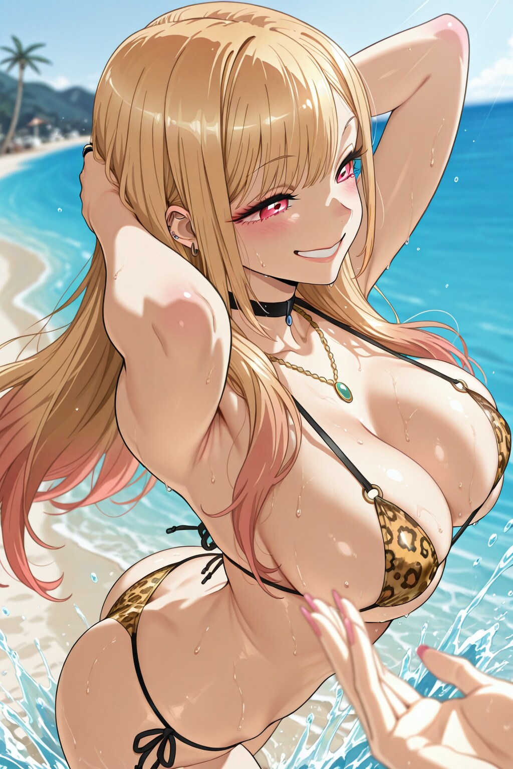 豹柄ビキニスタイル海夢ちゃん🐆👙🏖️😍❤️