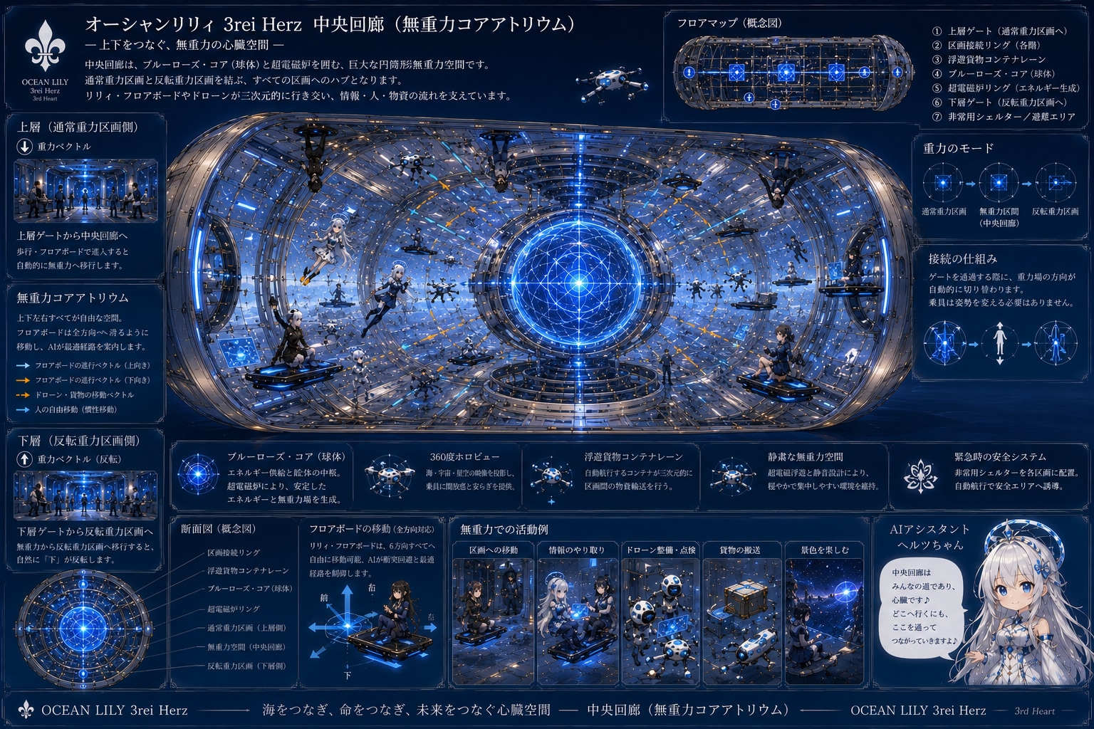 オーシャンリリィ3rei Herz 中央回廊