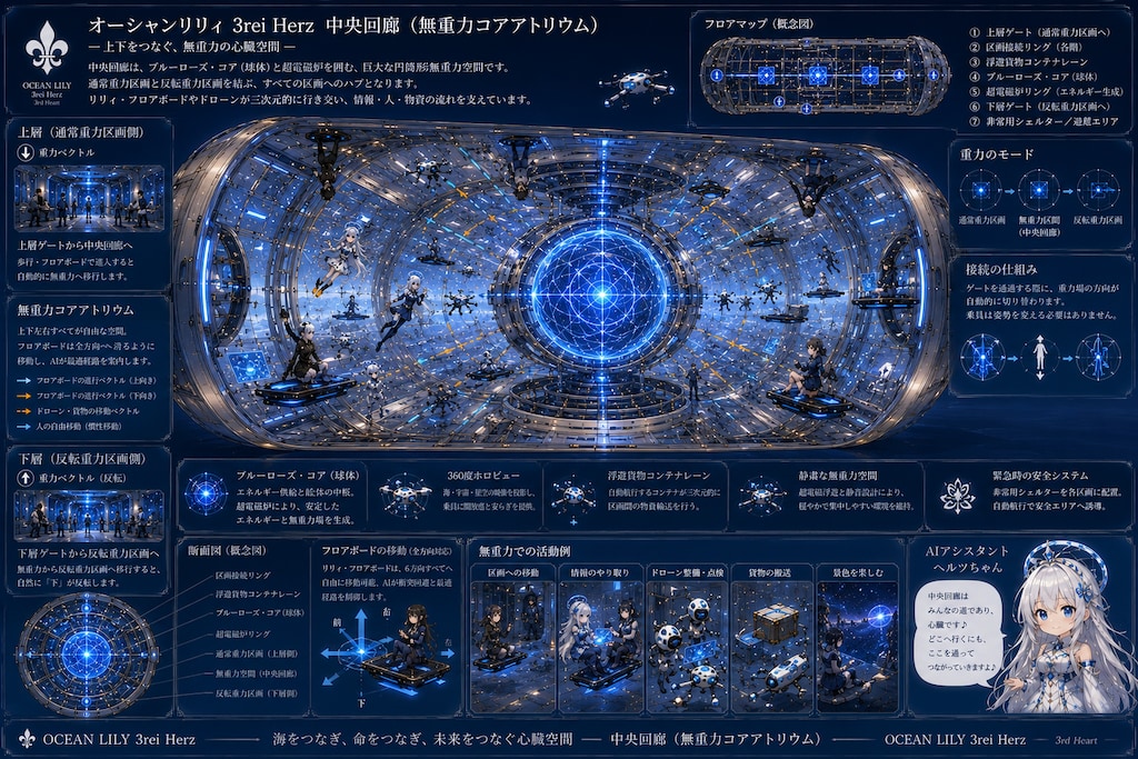 オーシャンリリィ3rei Herz 中央回廊