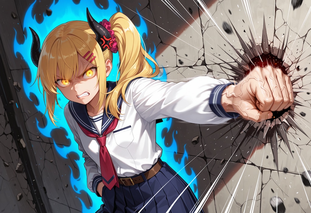 壁ドン女鬼高生さん