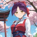 ネコ娘　桜に誘われお散歩 5枚目