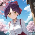 ネコ娘　桜に誘われお散歩 2枚目
