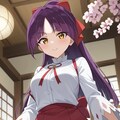 ネコ娘　桜に誘われお散歩 8枚目