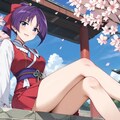 ネコ娘　桜に誘われお散歩 6枚目