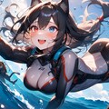 黒猫さんもダイビングに来たみたいです 3枚目