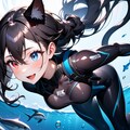 黒猫さんもダイビングに来たみたいです 2枚目