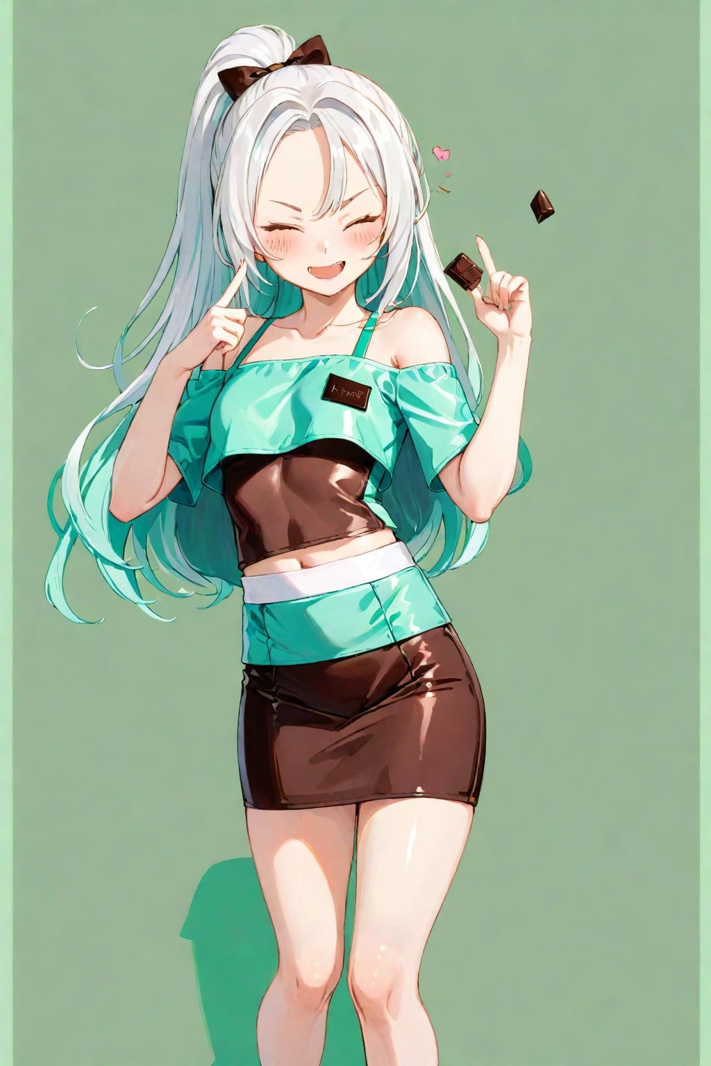 ウィンクの後に笑い