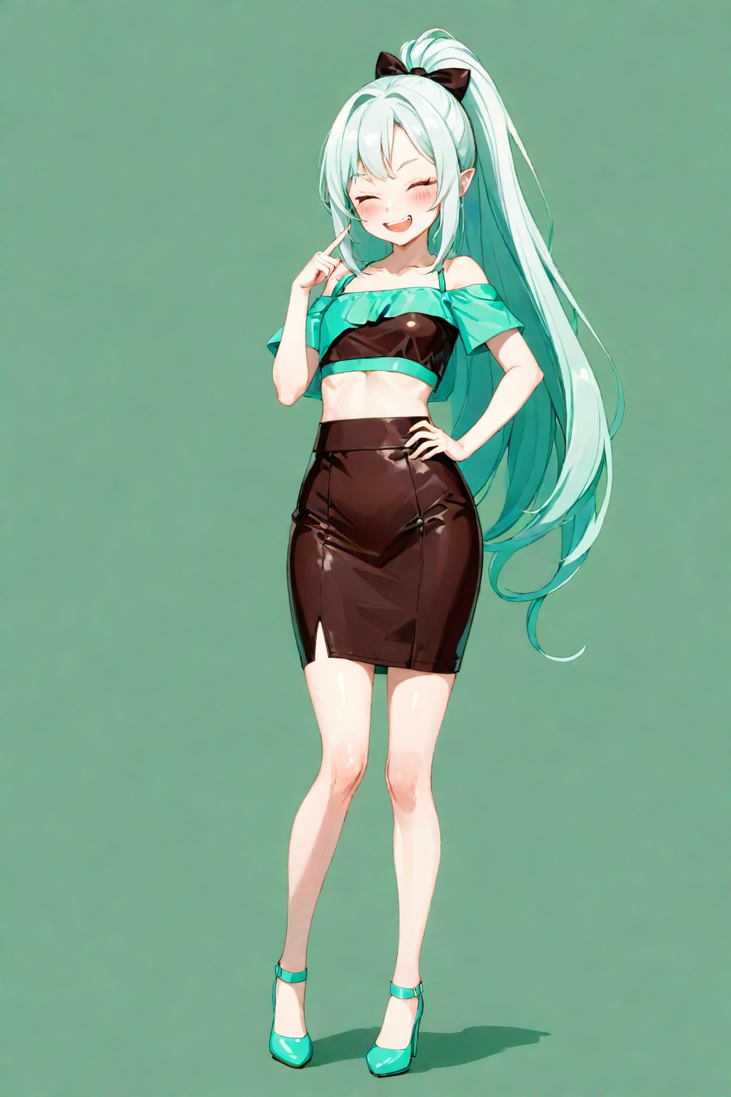 ウィンクの後に笑い