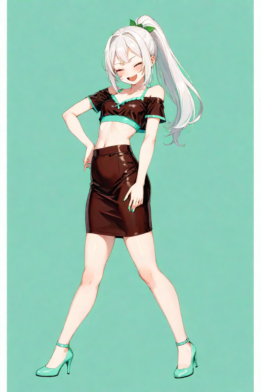 ウィンクの後に笑い