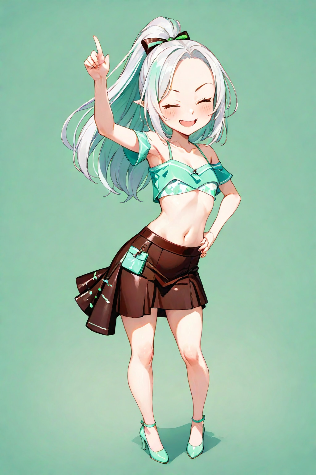 ウィンクの後に笑い