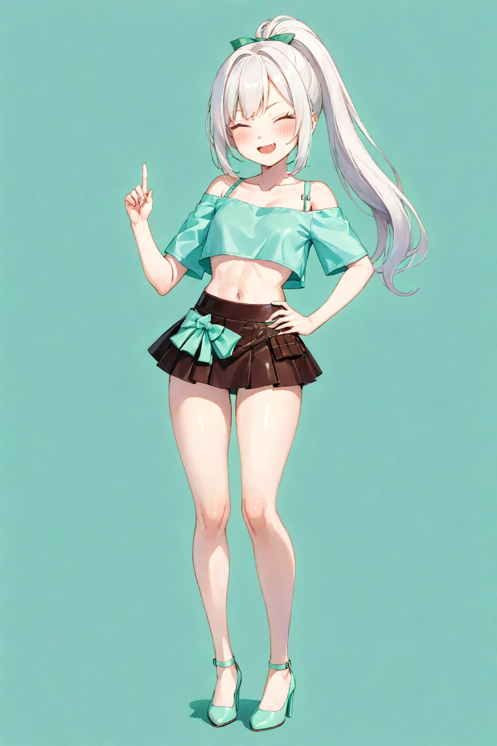 ウィンクの後に笑い