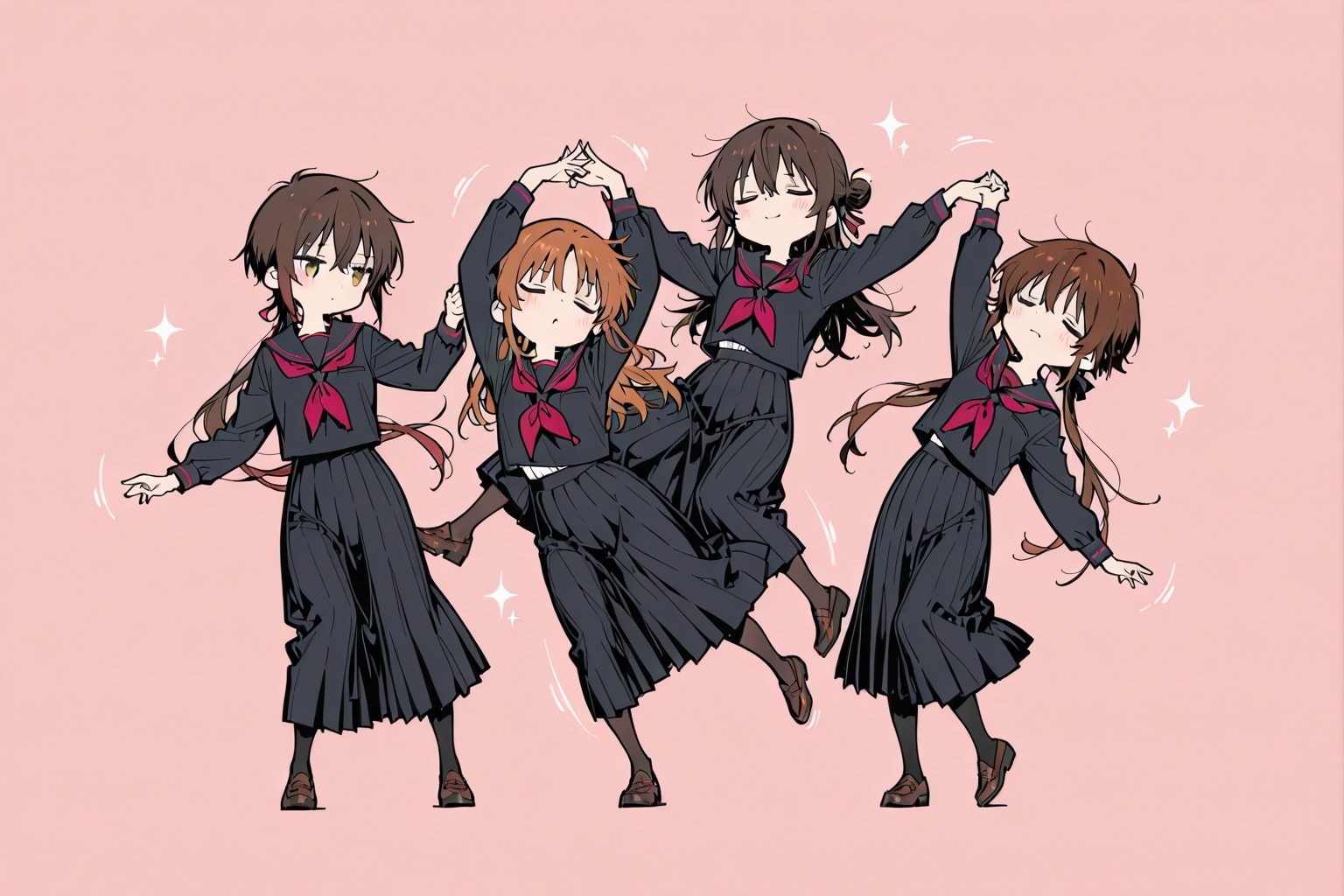 踊る黒セーラー | の人気AIイラスト・グラビア