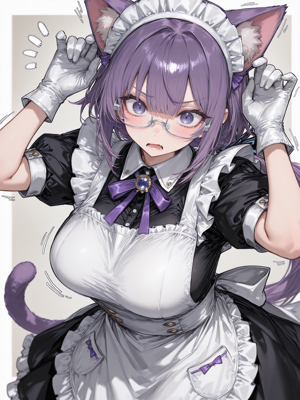 猫耳生えてビックリ紗希ちゃん