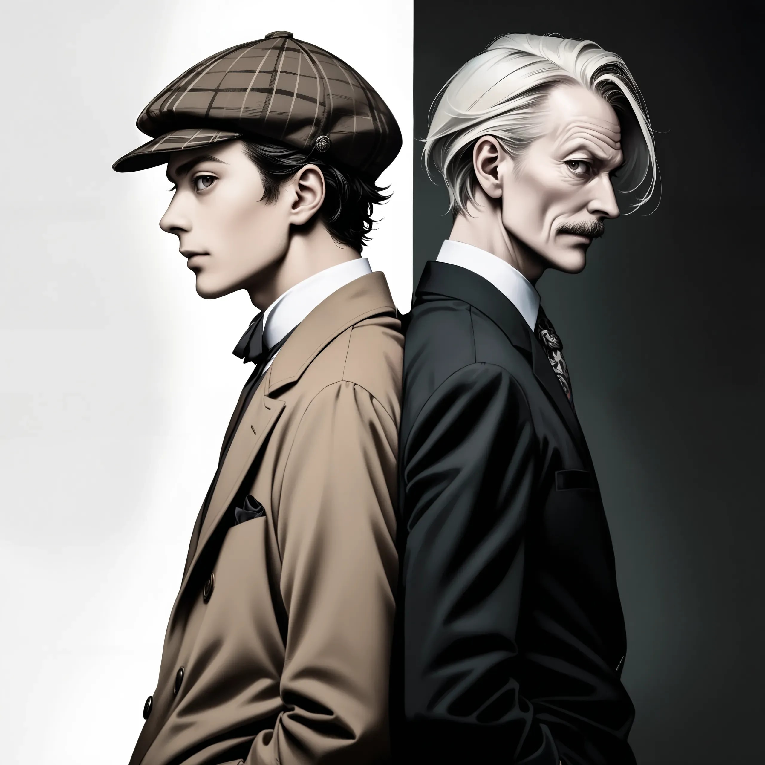 シャーロック・ホームズとジェームズ・モリアーティ教授 | の人気AIイラスト・グラビア
