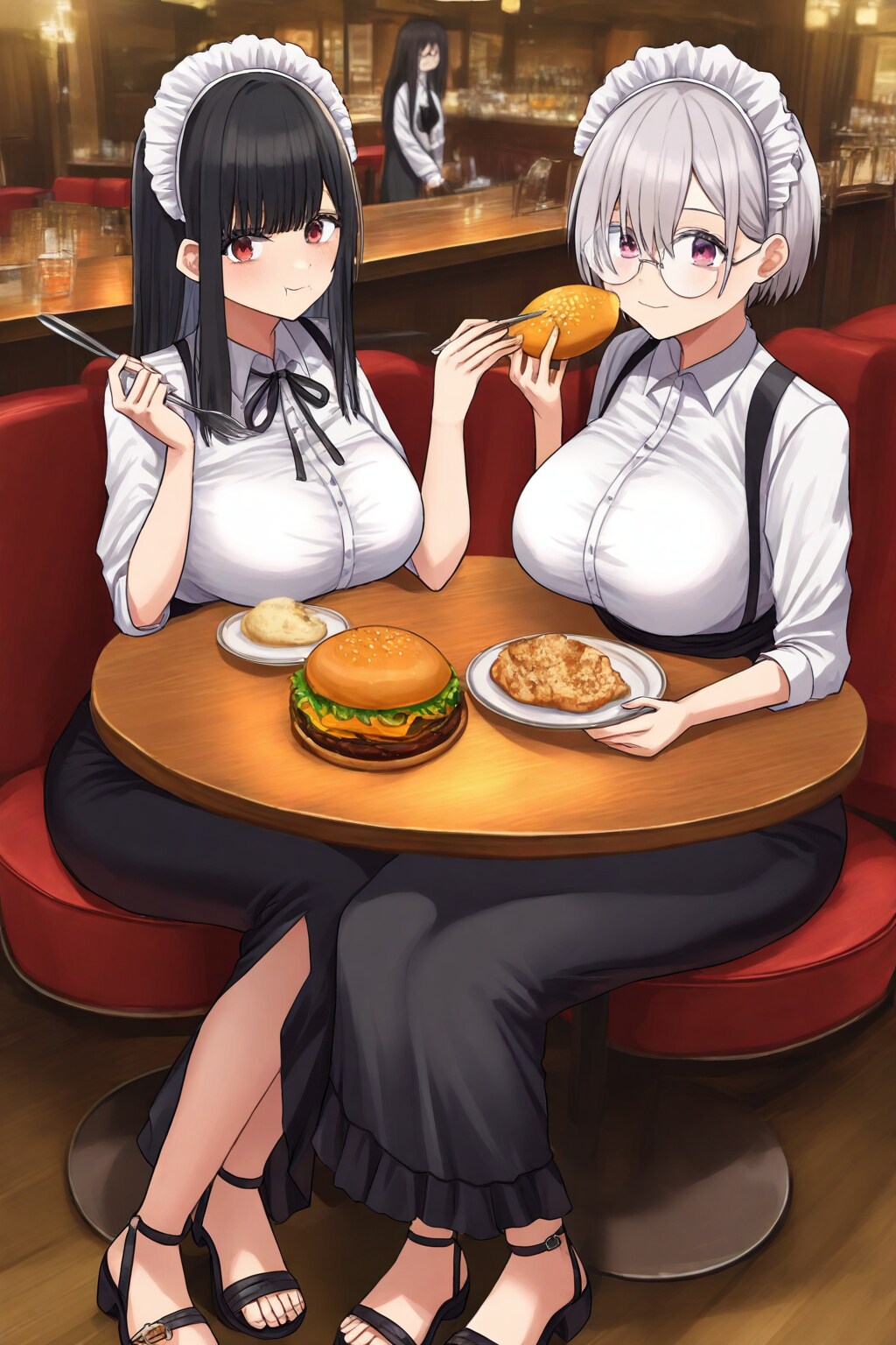 メイドさんは賄を食べる