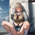 屋上でおしっこするのが癖になっちゃった女の子たち 7枚目