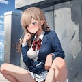 屋上でおしっこするのが癖になっちゃった女の子たち 4枚目