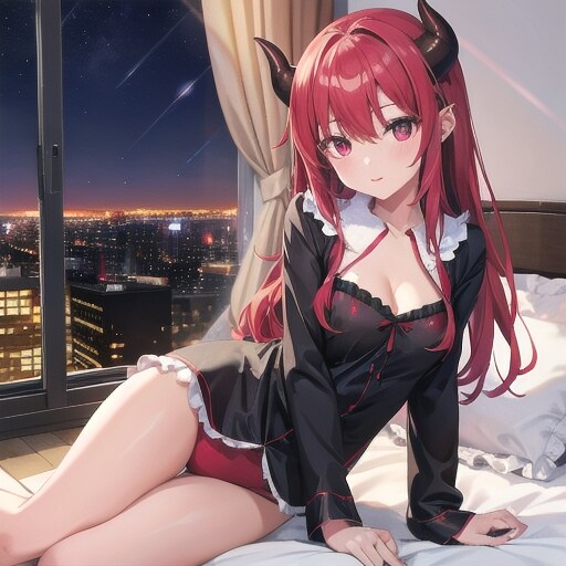 悪魔神官のパジャマ姿