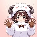 続、かわいい羊の女の子 3枚目