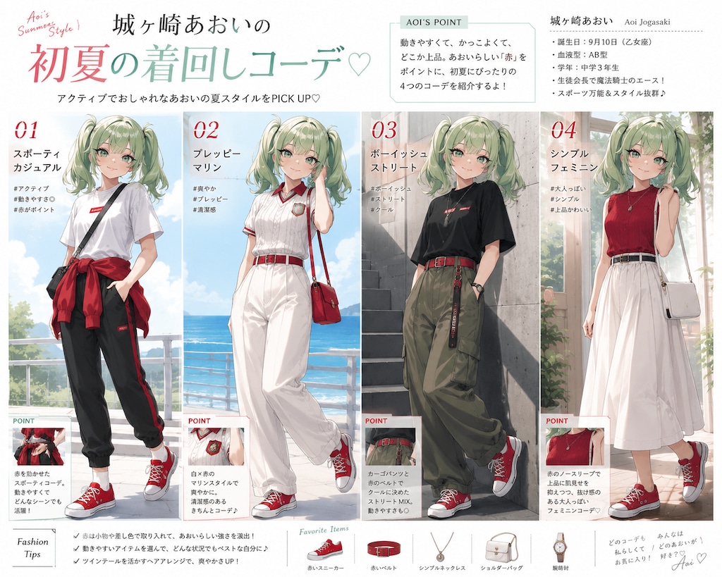 あおいの夏コーデ✨