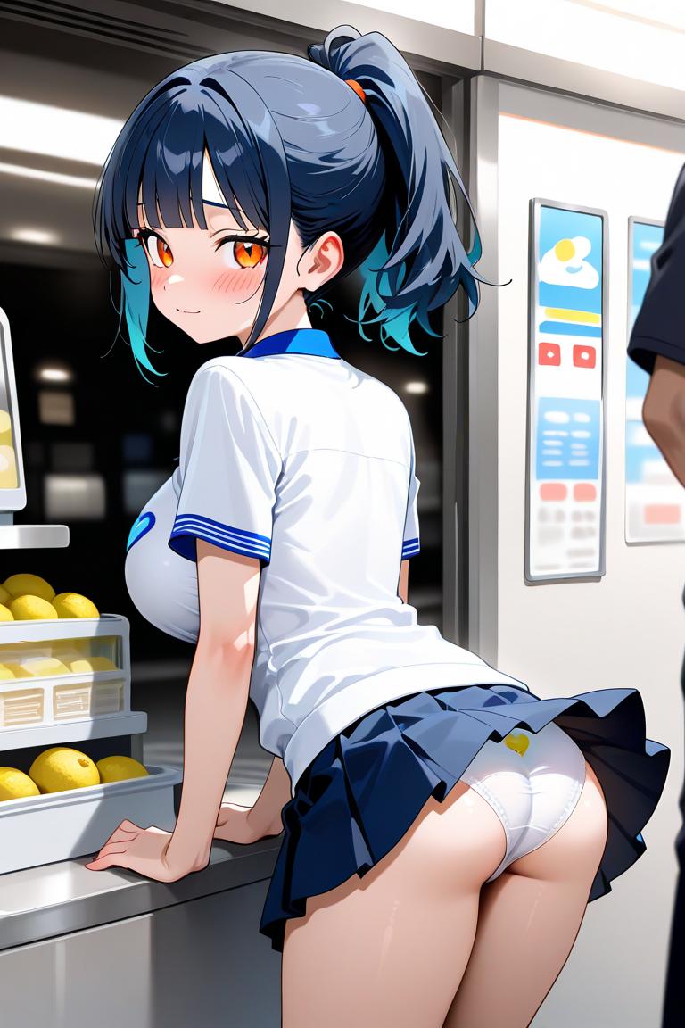 ポニテとパンチラ