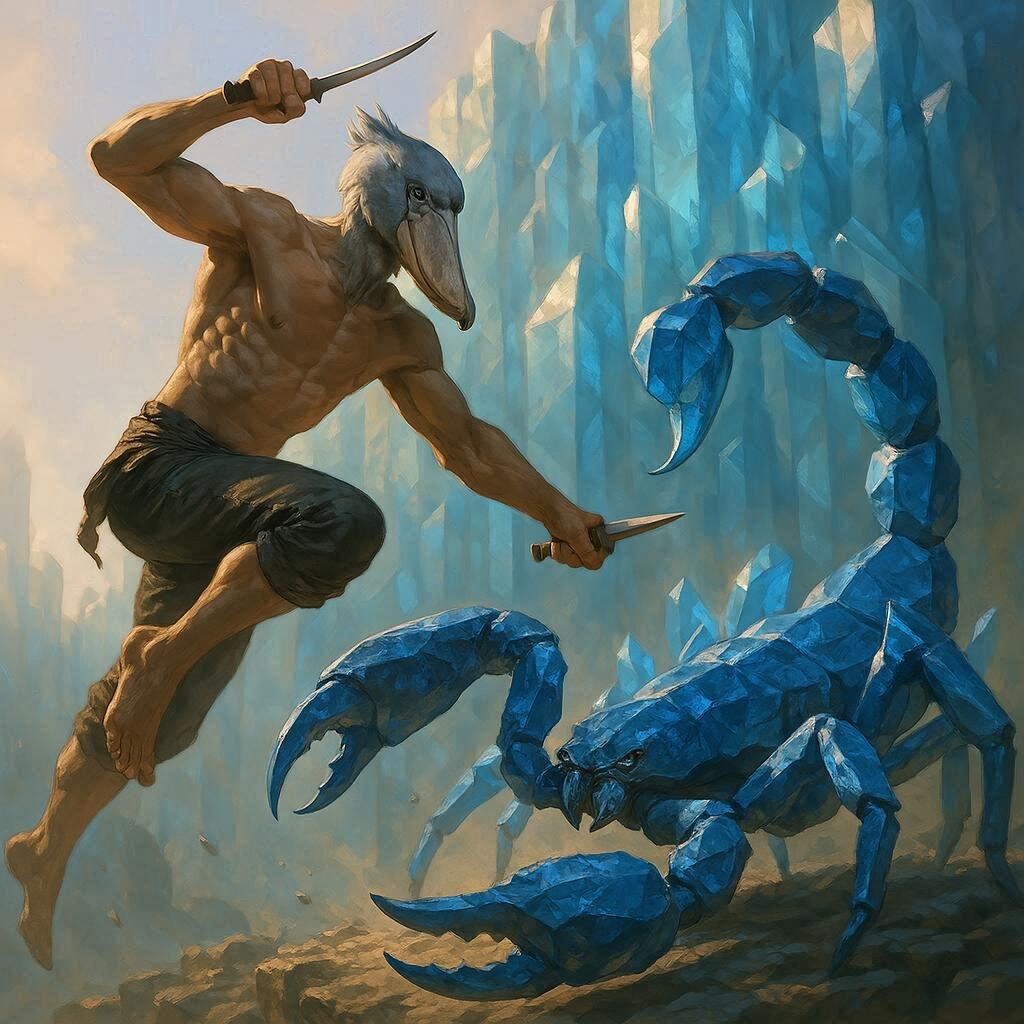 サンラクと水晶群蠍