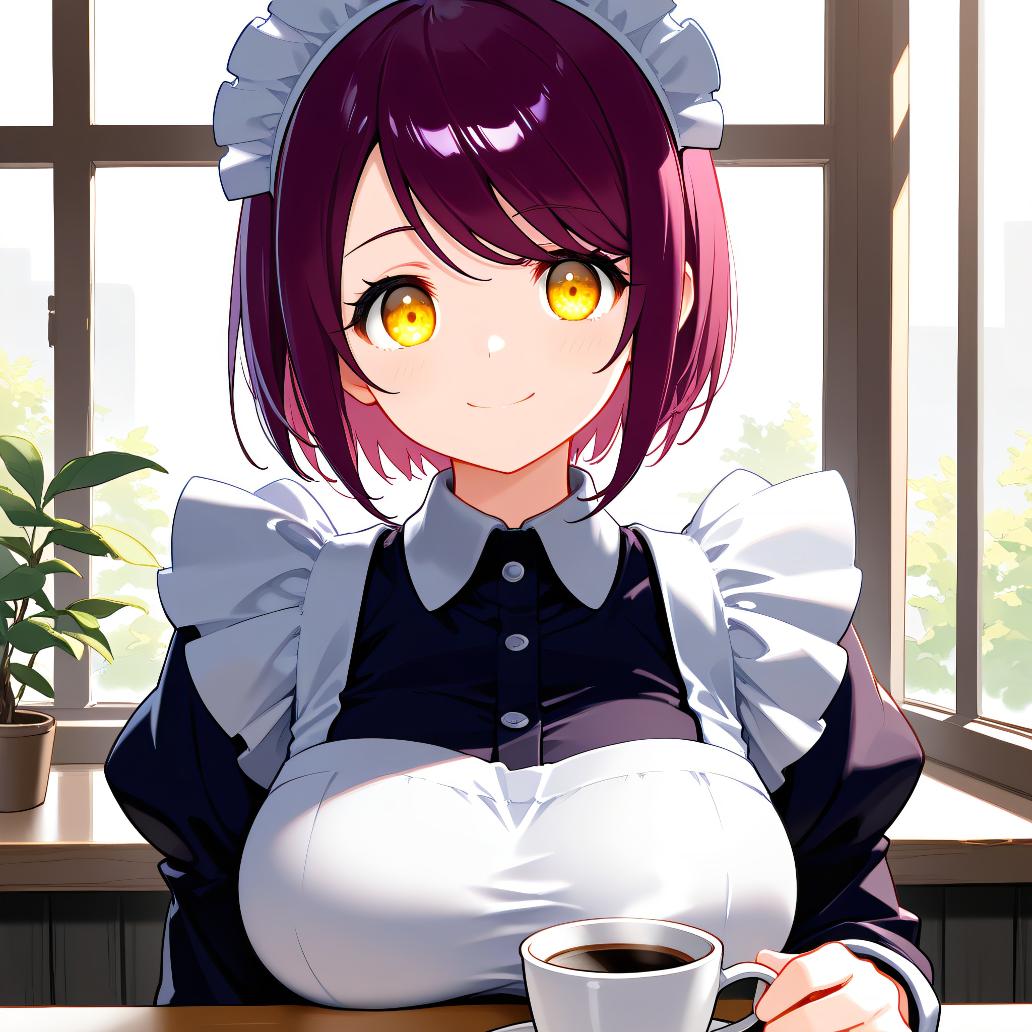 こんにちは（挨拶メイドの芽衣ちゃん） | の人気AIイラスト・グラビア