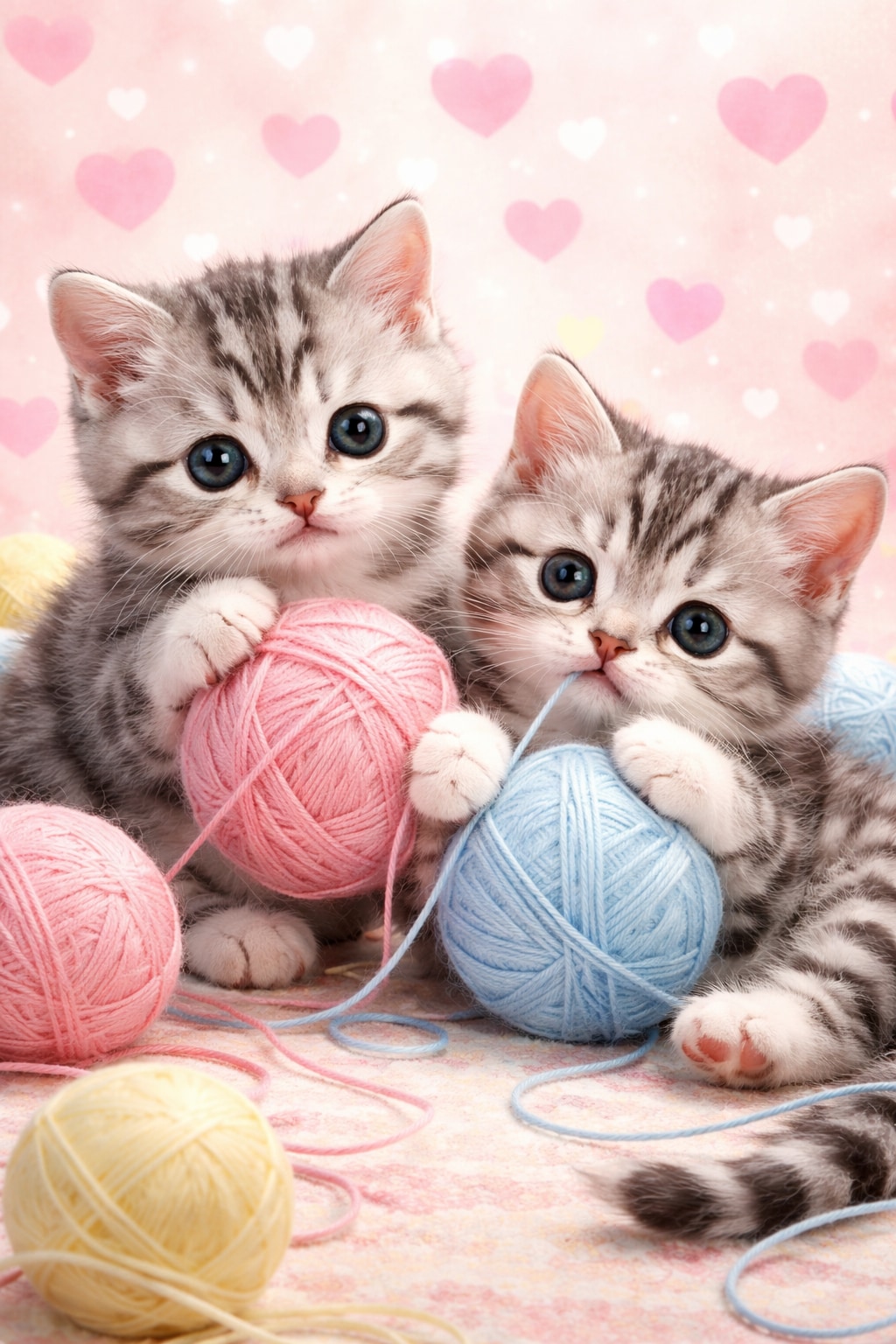 【癒し】毛糸と戯れ | の人気AIイラスト・グラビア