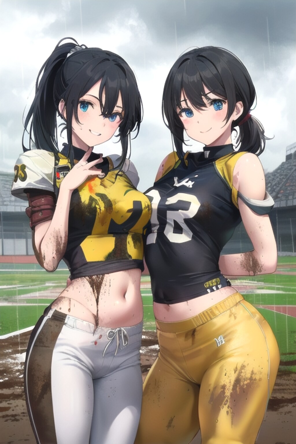 🏈泥まみれの女子アメフト 83