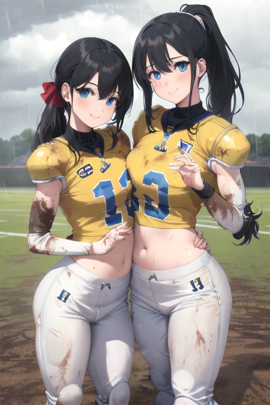 🏈泥まみれの女子アメフト 83
