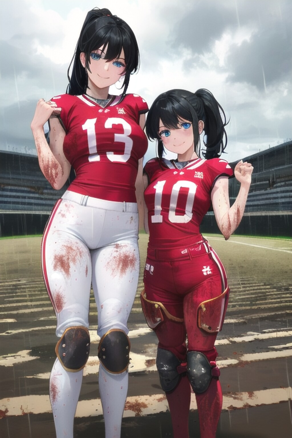 🏈泥まみれの女子アメフト 83