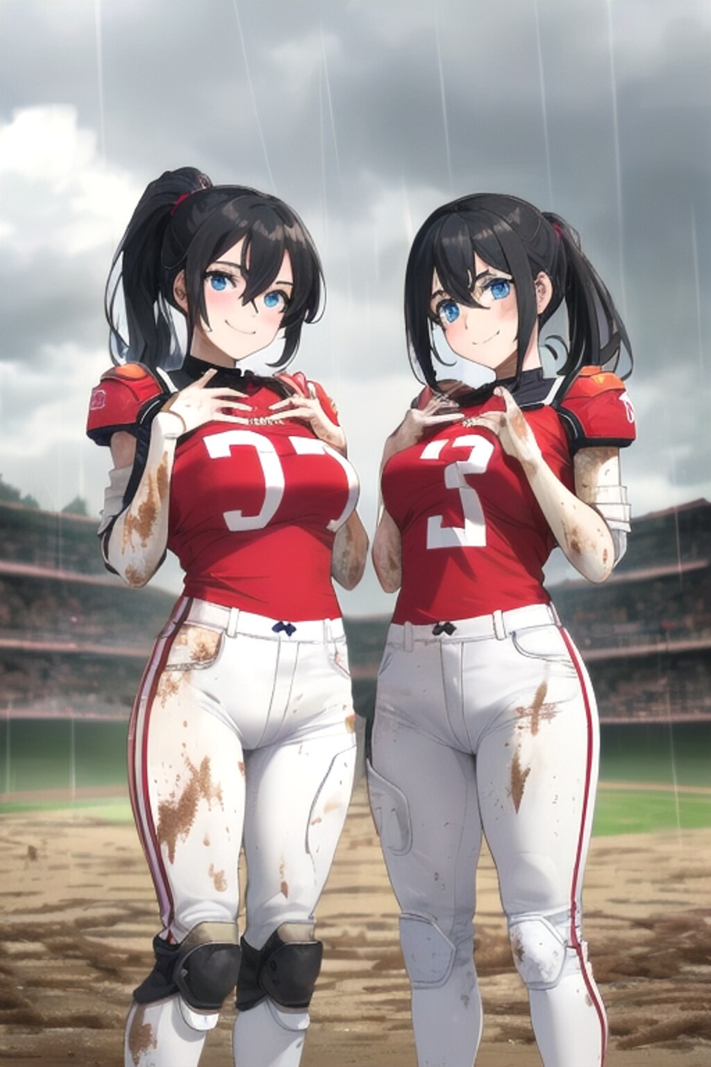 🏈泥まみれの女子アメフト 83