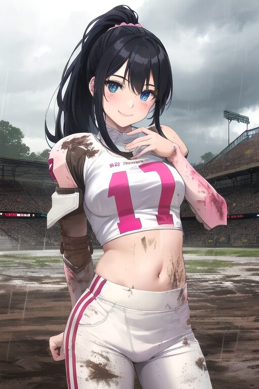 🏈泥まみれの女子アメフト 83