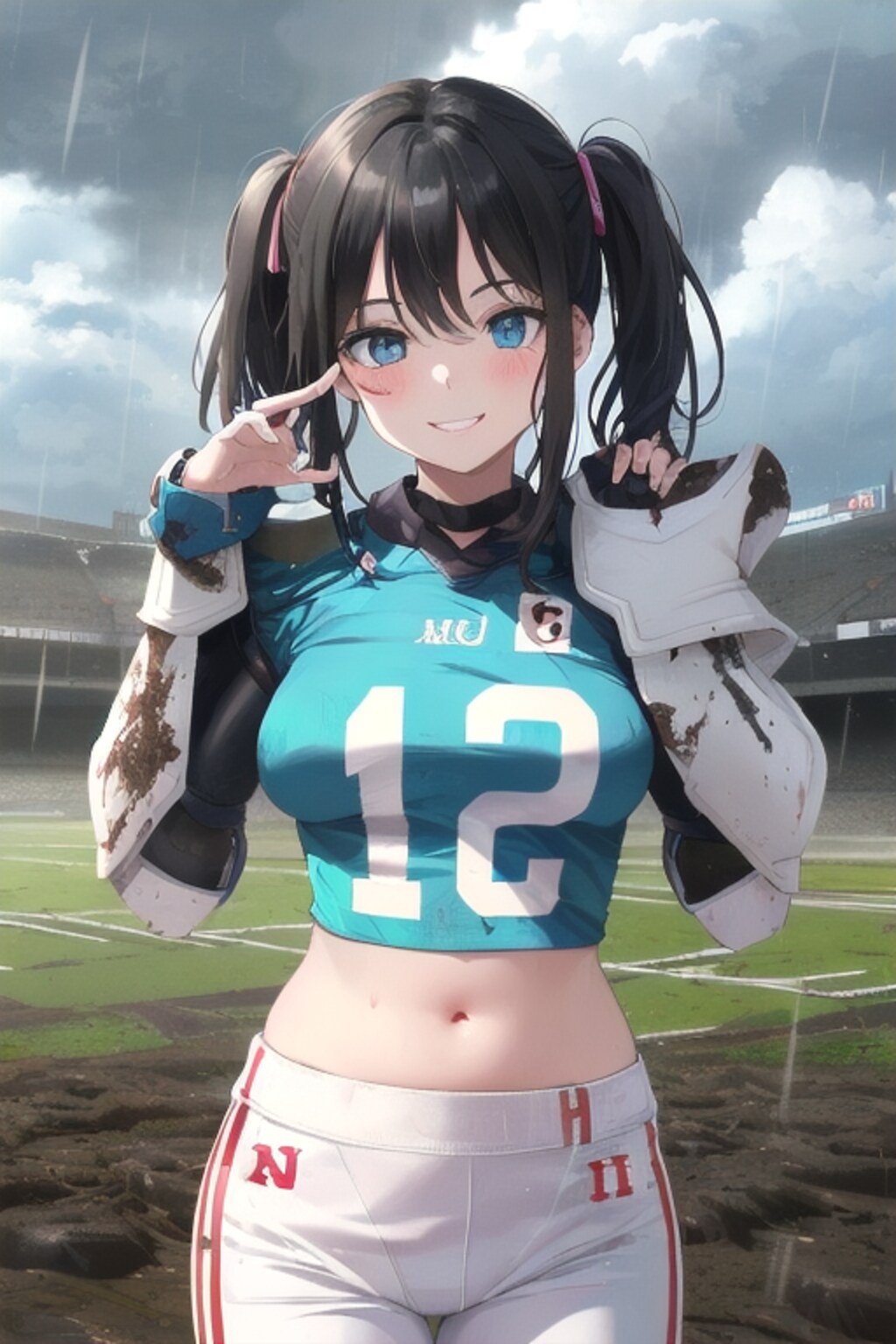 🏈泥まみれの女子アメフト 83
