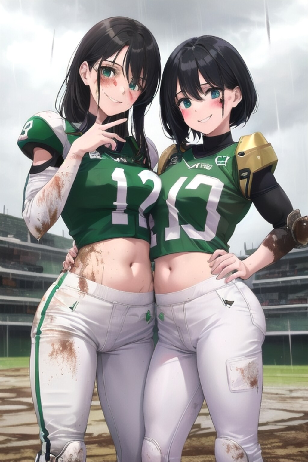 🏈泥まみれの女子アメフト 83