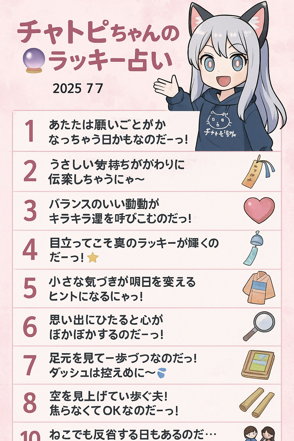 07/07のチャトピちゃん占い | の人気AIイラスト・グラビア