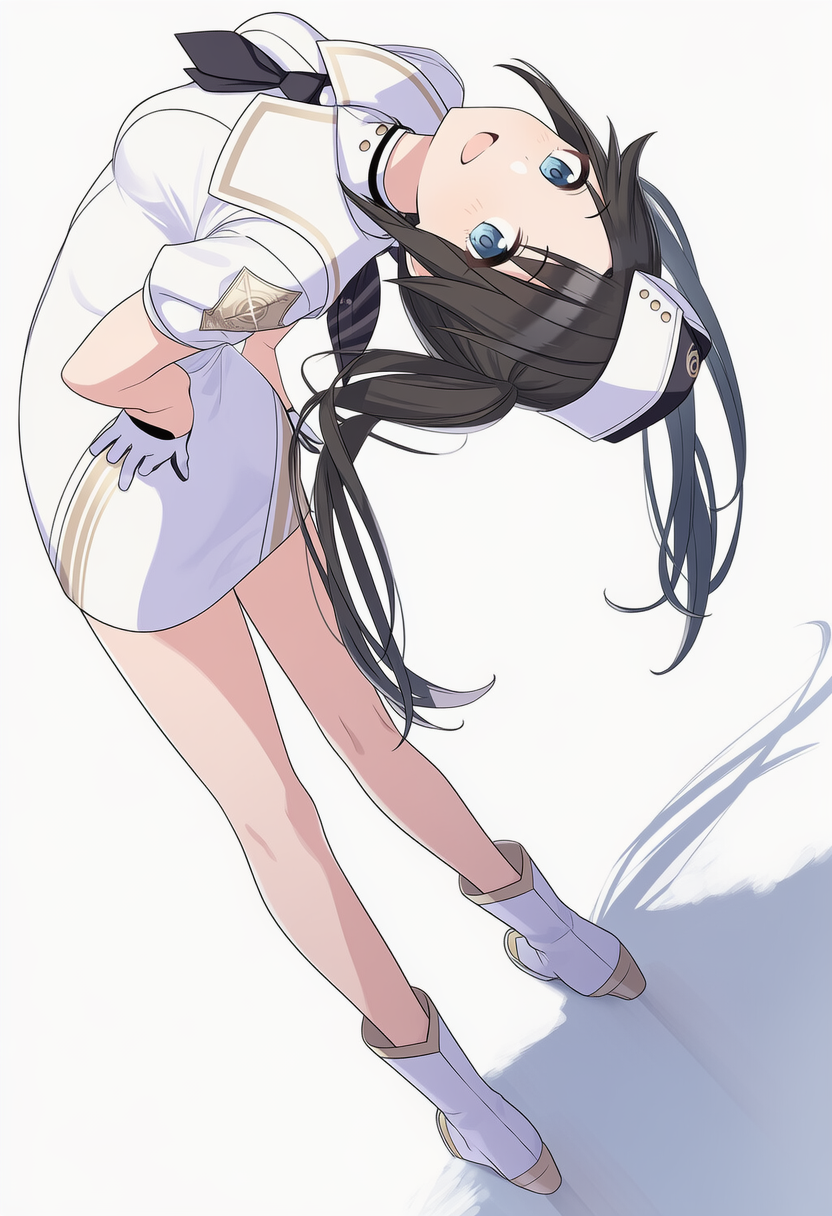 ブルアカオペレーター服　後ろ反り50 | の人気AIイラスト・グラビア