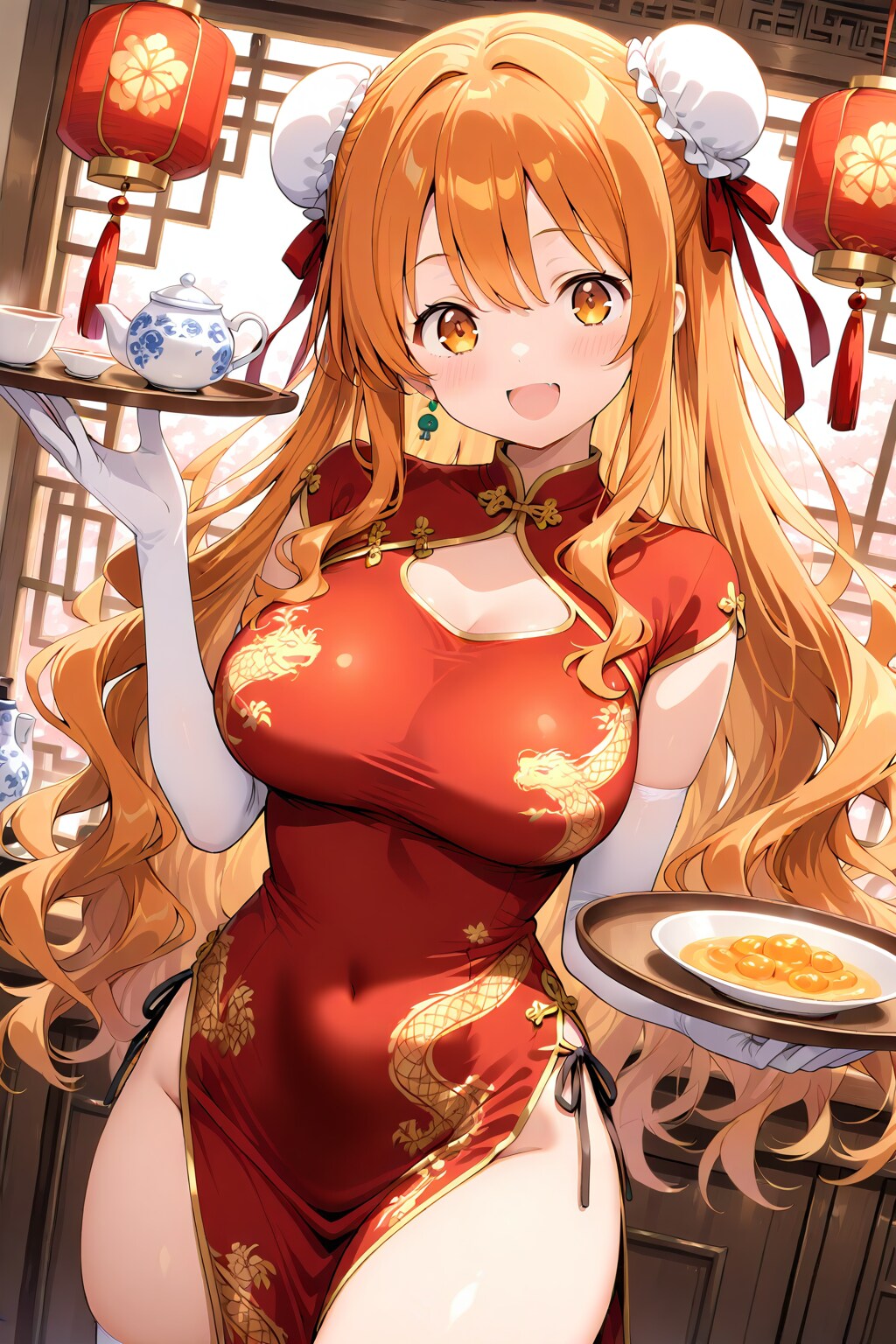 チャイナドレスの店員さん