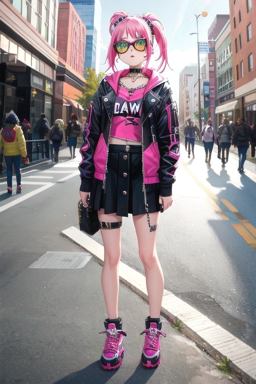 ピンクと黒 | の人気AIイラスト・グラビア