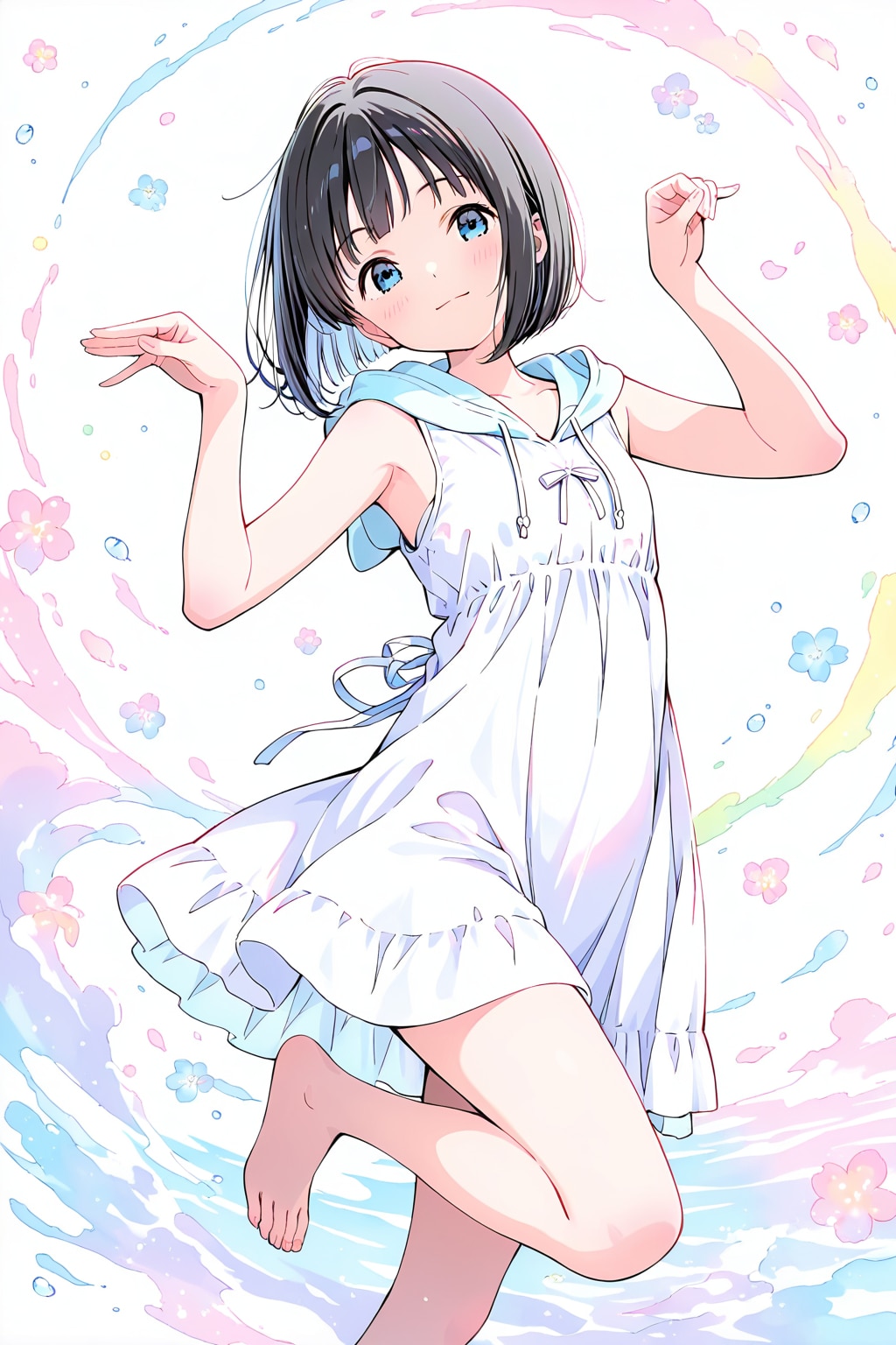 萌えポーズ(HARPY)(水彩タッチ)(27) | の人気AIイラスト・グラビア