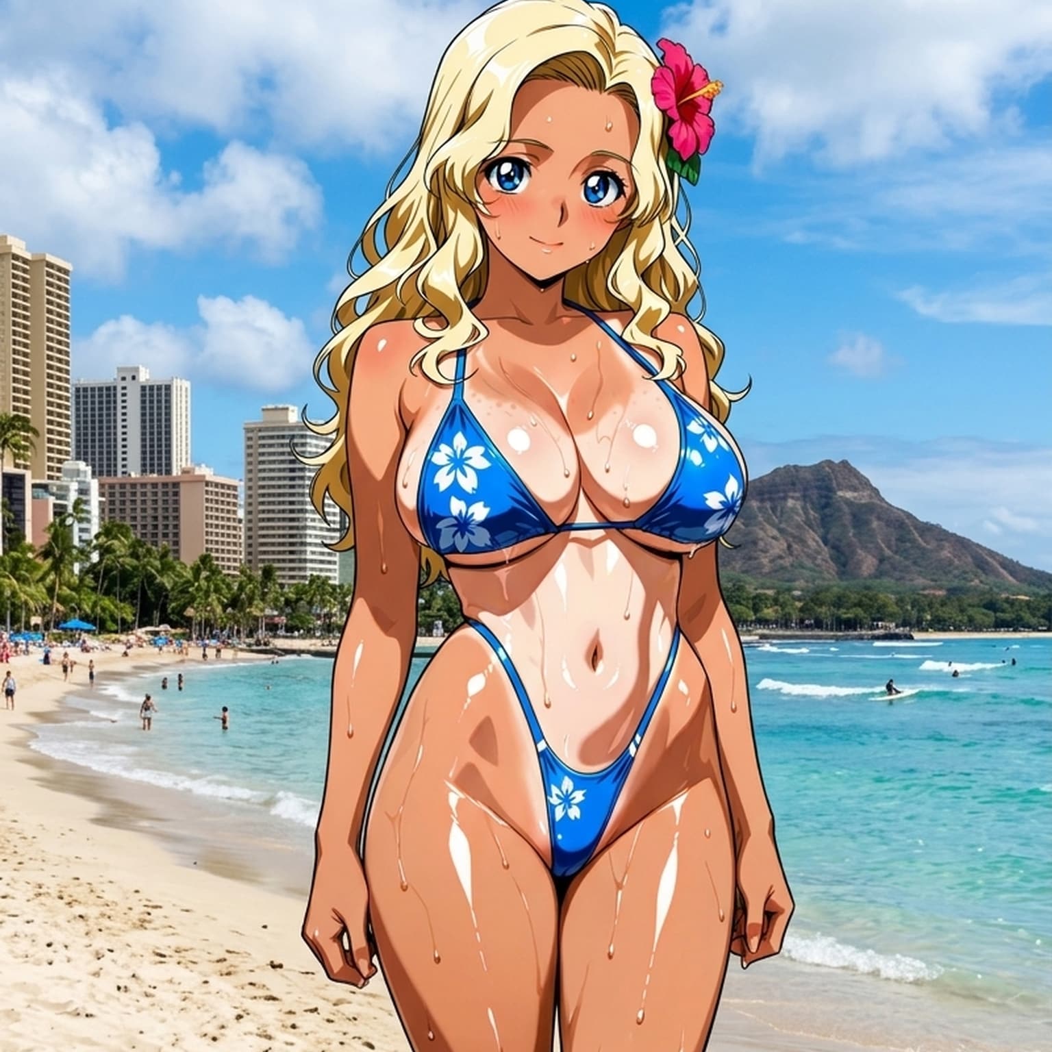 （GW企画用♪性癖告白④）悪の美少女の液状化消滅大好き😍💕・・某性癖漫画で開花した性癖ｗ・・ちなみに投稿内容は「GW旅行で立ちはだかったハイレグビキニな女戦闘員！液状化消滅で散る💦」