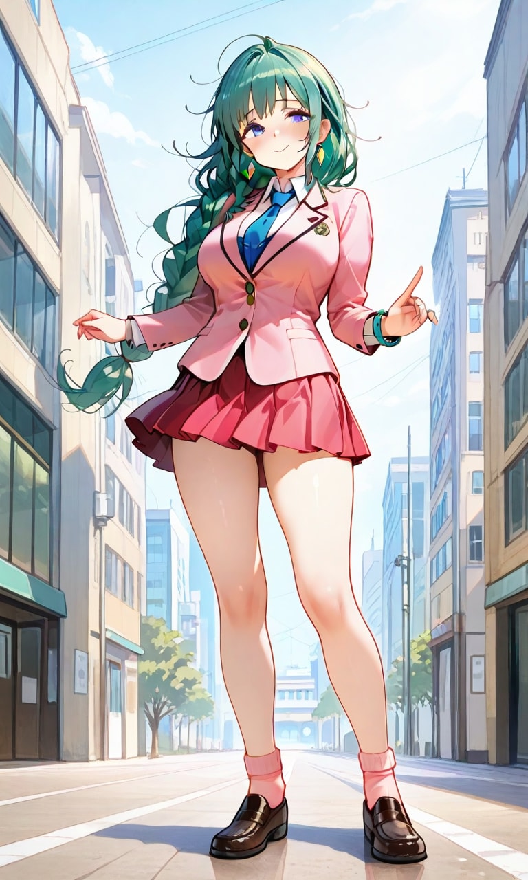 制服姿のリリアンさん | の人気AIイラスト・グラビア